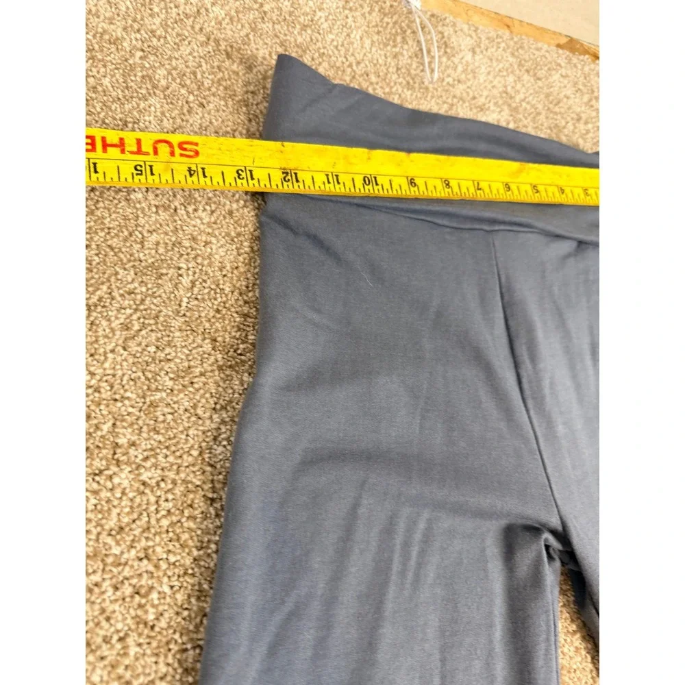 Mills by Millie Bobby Brown Foldover Womens Yoga Pants‎ XS Grey Flare Athleisure